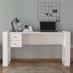 meg-GP042-0117,1-2 ΓΡΑΦΕΙΟ ΕΡΓΑΣΙΑΣ FERNANDO MEGAPAP ΑΠΟ ΜΕΛΑΜΙΝΗ ΧΡΩΜΑ ΛΕΥΚΟ 158,4X60X72,2ΕΚ.
