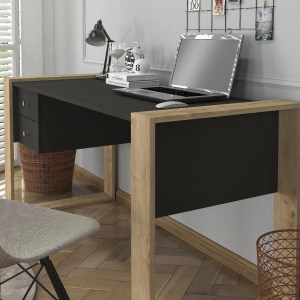 meg-GP042-0117,3-4 ΓΡΑΦΕΙΟ ΕΡΓΑΣΙΑΣ FERNANDO MEGAPAP ΧΡΩΜΑ ΑΝΘΡΑΚΙ - SAPPHIRE OAK 158,4X60X72,2ΕΚ.