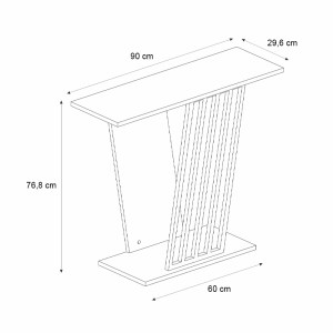 meg-GP042-0135,2-4 ΚΟΝΣΟΛΑ GRAVITY MEGAPAP ΧΡΩΜΑ TRAVERTINE - ΧΡΥΣΟ 90X29,6X76,8ΕΚ.