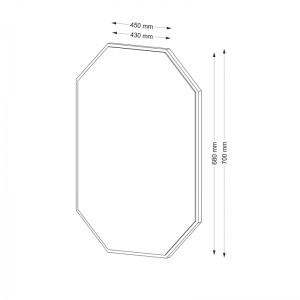 meg-GP042-0141,1-2 ΚΑΘΡΕΠΤΗΣ ΤΟΙΧΟΥ URSULA ΜEGAPAP ΑΠΟ ΜΕΛΑΜΙΝΗ ΧΡΩΜΑ ΚΑΡΥΔΙ 45X2X70ΕΚ.