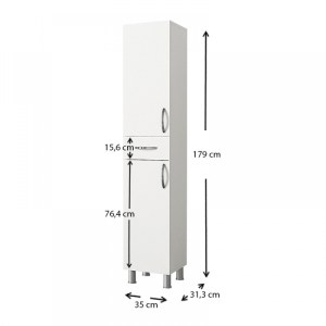 meg-GP042-0146,2-7 ΝΤΟΥΛΑΠΙ ΚΟΥΖΙΝΑΣ - ΜΠΑΝΙΟΥ SELINA MEGAPAP ΧΡΩΜΑ ΑΝΘΡΑΚΙ 35X31X179ΕΚ.