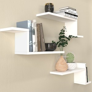 meg-GP042-0159,1-4 ΡΑΦΙΕΡΑ ΤΟΙΧΟΥ LOWA MEGAPAP 3 ΤΕΜΑΧΙΩΝ ΧΡΩΜΑ ΛΕΥΚΟ 57,7X14,5X18ΕΚ.
