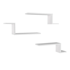 meg-GP042-0159,1-5 ΡΑΦΙΕΡΑ ΤΟΙΧΟΥ LOWA MEGAPAP 3 ΤΕΜΑΧΙΩΝ ΧΡΩΜΑ ΛΕΥΚΟ 57,7X14,5X18ΕΚ.