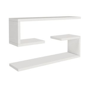 meg-GP042-0160,1-3 ΡΑΦΙΕΡΑ ΤΟΙΧΟΥ JENIKA MEGAPAP 2 ΤΕΜΑΧΙΩΝ ΧΡΩΜΑ ΛΕΥΚΟ 60X14,5X18ΕΚ.