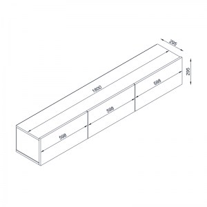 meg-GP042-0169,1-4 ΕΠΙΠΛΟ ΤΗΛΕΟΡΑΣΗΣ ΕΠΙΤΟΙΧΙΟ DAMLA MEGAPAP ΑΠΟ ΜΕΛΑΜΙΝΗ ΜΕ LED ΧΡΩΜΑ ΛΕΥΚΟ 180X29,5X29,5ΕΚ.