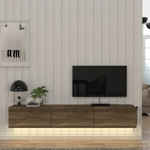 meg-GP042-0169,8-1 ΕΠΙΠΛΟ ΤΗΛΕΟΡΑΣΗΣ ΕΠΙΤΟΙΧΙΟ DAMLA MEGAPAP ΜΕ LED ΧΡΩΜΑ ΚΑΡΥΔΙ 180X29,5X29,5ΕΚ.