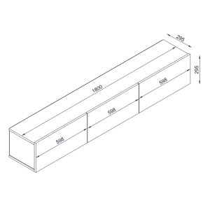 meg-GP042-0169,8-6 ΕΠΙΠΛΟ ΤΗΛΕΟΡΑΣΗΣ ΕΠΙΤΟΙΧΙΟ DAMLA MEGAPAP ΜΕ LED ΧΡΩΜΑ ΚΑΡΥΔΙ 180X29,5X29,5ΕΚ.