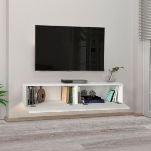 meg-GP042-0170,1-1 ΕΠΙΠΛΟ ΤΗΛΕΟΡΑΣΗΣ ΕΠΙΤΟΙΧΙΟ ARISTO MEGAPAP ΑΠΟ ΜΕΛΑΜΙΝΗ ΜΕ LED ΧΡΩΜΑ ΛΕΥΚΟ 135X31,6X25ΕΚ.