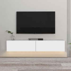 meg-GP042-0170,1-2 ΕΠΙΠΛΟ ΤΗΛΕΟΡΑΣΗΣ ΕΠΙΤΟΙΧΙΟ ARISTO MEGAPAP ΑΠΟ ΜΕΛΑΜΙΝΗ ΜΕ LED ΧΡΩΜΑ ΛΕΥΚΟ 135X31,6X25ΕΚ.