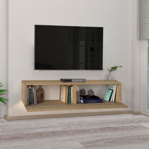 meg-GP042-0170,2-1 ΕΠΙΠΛΟ ΤΗΛΕΟΡΑΣΗΣ ΕΠΙΤΟΙΧΙΟ ARISTO MEGAPAP ΑΠΟ ΜΕΛΑΜΙΝΗ ΜΕ LED ΧΡΩΜΑ SAPPHIRE OAK 135X31,6X25ΕΚ.
