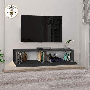 meg-GP042-0170,5-1 ΕΠΙΠΛΟ ΤΗΛΕΟΡΑΣΗΣ ΕΠΙΤΟΙΧΙΟ ARISTO MEGAPAP ΜΕ LED ΧΡΩΜΑ ΜΑΥΡΟ 135X31,6X25ΕΚ.