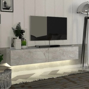 meg-GP042-0170,6-0 ΕΠΙΠΛΟ ΤΗΛΕΟΡΑΣΗΣ ΕΠΙΤΟΙΧΙΟ ARISTO MEGAPAP ΜΕ LED ΧΡΩΜΑ ΛΕΥΚΟ ΕΦΕ ΜΑΡΜΑΡΟΥ 135X31,6X25ΕΚ.