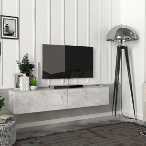 meg-GP042-0170,6-2 ΕΠΙΠΛΟ ΤΗΛΕΟΡΑΣΗΣ ΕΠΙΤΟΙΧΙΟ ARISTO MEGAPAP ΜΕ LED ΧΡΩΜΑ ΛΕΥΚΟ ΕΦΕ ΜΑΡΜΑΡΟΥ 135X31,6X25ΕΚ.