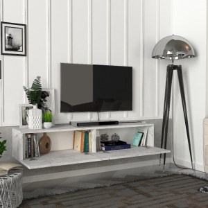 meg-GP042-0170,6-3 ΕΠΙΠΛΟ ΤΗΛΕΟΡΑΣΗΣ ΕΠΙΤΟΙΧΙΟ ARISTO MEGAPAP ΜΕ LED ΧΡΩΜΑ ΛΕΥΚΟ ΕΦΕ ΜΑΡΜΑΡΟΥ 135X31,6X25ΕΚ.