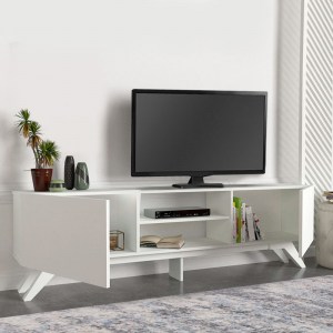 meg-GP042-0171,1-1 ΕΠΙΠΛΟ ΤΗΛΕΟΡΑΣΗΣ JARVIS MEGAPAP ΑΠΟ ΜΕΛΑΜΙΝΗ ΧΡΩΜΑ ΛΕΥΚΟ 180X31,3X58ΕΚ.