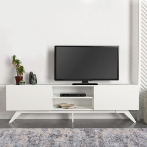 meg-GP042-0171,1-2 ΕΠΙΠΛΟ ΤΗΛΕΟΡΑΣΗΣ JARVIS MEGAPAP ΑΠΟ ΜΕΛΑΜΙΝΗ ΧΡΩΜΑ ΛΕΥΚΟ 180X31,3X58ΕΚ.