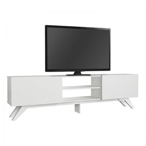 meg-GP042-0171,1-3 ΕΠΙΠΛΟ ΤΗΛΕΟΡΑΣΗΣ JARVIS MEGAPAP ΑΠΟ ΜΕΛΑΜΙΝΗ ΧΡΩΜΑ ΛΕΥΚΟ 180X31,3X58ΕΚ.