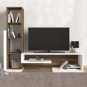 meg-GP042-0178,1-1 ΣΥΝΘΕΣΗ ΤΗΛΕΟΡΑΣΗΣ BEND MEGAPAP ΑΠΟ ΜΕΛΑΜΙΝΗ ΧΡΩΜΑ ΛΕΥΚΟ - ΚΑΡΥΔΙ 153,6X39X131ΕΚ.