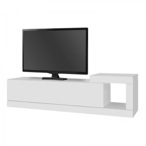meg-GP042-0187,2-3 ΕΠΙΠΛΟ ΤΗΛΕΟΡΑΣΗΣ ΕΠΙΤΟΙΧΙΟ VOLARE MEGAPAP ΑΠΟ ΜΕΛΑΜΙΝΗ ΧΡΩΜΑ ΛΕΥΚΟ 150X29,6X38,6ΕΚ.
