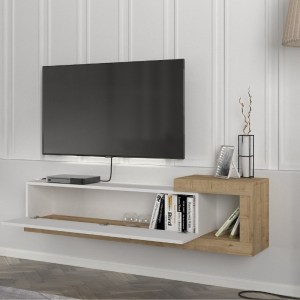 meg-GP042-0187,3-1 ΕΠΙΠΛΟ ΤΗΛΕΟΡΑΣΗΣ ΕΠΙΤΟΙΧΙΟ VOLARE MEGAPAP ΧΡΩΜΑ ΛΕΥΚΟ - SAPPHIRE OAK 150X29,6X38,6ΕΚ.