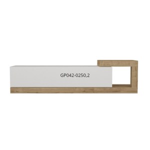 meg-GP042-0187,3-6 ΕΠΙΠΛΟ ΤΗΛΕΟΡΑΣΗΣ ΕΠΙΤΟΙΧΙΟ VOLARE MEGAPAP ΧΡΩΜΑ ΛΕΥΚΟ - SAPPHIRE OAK 150X29,6X38,6ΕΚ.