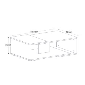 meg-GP042-0189,4-4 ΤΡΑΠΕΖΑΚΙ ΣΑΛΟΝΙΟΥ MARETA MEGAPAP ΧΡΩΜΑ ΜΑΥΡΟ ΕΦΕ ΜΑΡΜΑΡΟΥ - ΚΑΡΥΔΙ 81,8X50X35ΕΚ.