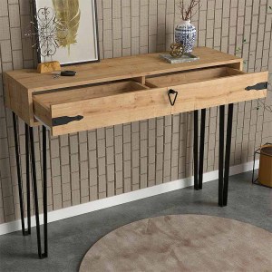 meg-GP042-0197,1-1 ΚΟΝΣΟΛΑ ΜΕΛΑΜΙΝΗΣ CENOVA MEGAPAP ΧΡΩΜΑ SAPPHIRE OAK 120X35X89,8ΕΚ.