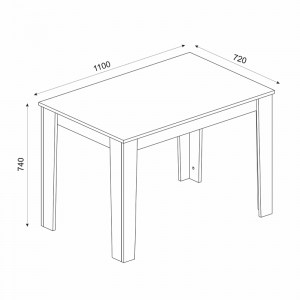 meg-GP042-0212,1-4 ΤΡΑΠΕΖΙ ΜΕΛΑΜΙΝΗΣ DARLEN MEGAPAP ΧΡΩΜΑ ΛΕΥΚΟ - SAPPHIRE OAK 110X72X74ΕΚ.
