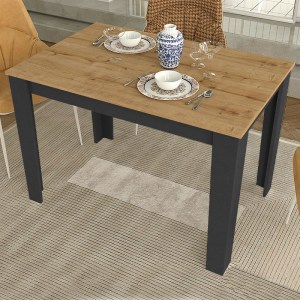 meg-GP042-0212,2-0 ΤΡΑΠΕΖΙ DARLEN MEGAPAP ΧΡΩΜΑ ΑΝΘΡΑΚΙ - SAPPHIRE OAK 110X72X74ΕΚ.