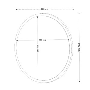 meg-GP042-0213,1-3 ΚΑΘΡΕΠΤΗΣ ΤΟΙΧΟΥ GLOB ΜEGAPAP ΑΠΟ ΜΕΛΑΜΙΝΗ ΧΡΩΜΑ ΜΑΥΡΟ 59X2X59ΕΚ.