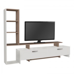 meg-GP042-0217,1-3 ΣΥΝΘΕΣΗ ΤΗΛΕΟΡΑΣΗΣ SIMAL MEGAPAP ΑΠΟ ΜΕΛΑΜΙΝΗ ΜΕ LED ΧΡΩΜΑ ΛΕΥΚΟ - CORDOBA 168,2X31,3X120ΕΚ.