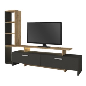 meg-GP042-0217,2-5 ΣΥΝΘΕΣΗ ΤΗΛΕΟΡΑΣΗΣ SIMAL MEGAPAP ΜΕ LED ΧΡΩΜΑ ΑΝΘΡΑΚΙ - SEPET OAK 168,2X31,3X120ΕΚ.