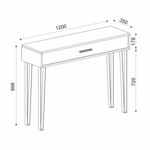 meg-GP042-0227,1-5 ΚΟΝΣΟΛΑ ΜΕΛΑΜΙΝΗΣ ROCHEL MEGAPAP ΧΡΩΜΑ ATLANTIC PINE 120X35X89,8ΕΚ.