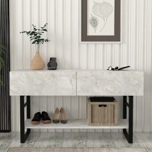 meg-GP042-0228,2-2 ΚΟΝΣΟΛΑ ARON MEGAPAP ΧΡΩΜΑ ΛΕΥΚΟ ΕΦΕ ΜΑΡΜΑΡΟΥ 138,8X41X75,7ΕΚ.