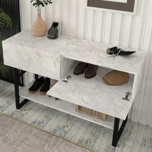 meg-GP042-0228,2-3 ΚΟΝΣΟΛΑ ARON MEGAPAP ΧΡΩΜΑ ΛΕΥΚΟ ΕΦΕ ΜΑΡΜΑΡΟΥ 138,8X41X75,7ΕΚ.