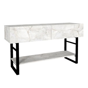 meg-GP042-0228,2-4 ΚΟΝΣΟΛΑ ARON MEGAPAP ΧΡΩΜΑ ΛΕΥΚΟ ΕΦΕ ΜΑΡΜΑΡΟΥ 138,8X41X75,7ΕΚ.