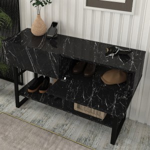 meg-GP042-0228,3-3 ΚΟΝΣΟΛΑ ARON MEGAPAP ΧΡΩΜΑ ΜΑΥΡΟ ΕΦΕ ΜΑΡΜΑΡΟΥ 138,8X41X75,7ΕΚ.