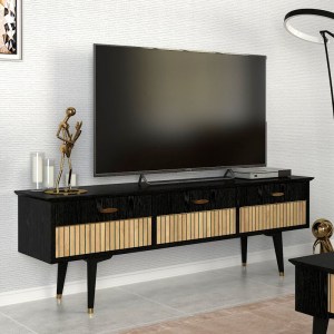 meg-GP042-0235,1-0 ΕΠΙΠΛΟ ΤΗΛΕΟΡΑΣΗΣ BOLEA MEGAPAP ΧΡΩΜΑ MODERN BLACK 150X35X49,7 ΕΚ.