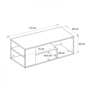 meg-GP042-0240,1-4 ΤΡΑΠΕΖΑΚΙ ΣΑΛΟΝΙΟΥ ABDERA MEGAPAP ΧΡΩΜΑ ΜΑΥΡΟ ΕΦΕ ΜΑΡΜΑΡΟΥ 110X60X42ΕΚ.