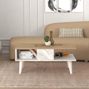 meg-GP042-0241,2-1 ΤΡΑΠΕΖΑΚΙ ΣΑΛΟΝΙΟΥ ANDROS MEGAPAP ΧΡΩΜΑ SAPPHIRE OAK - ΛΕΥΚΟ ΕΦΕ ΜΑΡΜΑΡΟΥ 90X54X39,6ΕΚ.