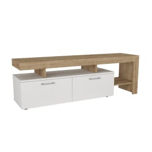 meg-GP042-0242,3-4 ΕΠΙΠΛΟ ΤΗΛΕΟΡΑΣΗΣ ACNES MEGAPAP ΧΡΩΜΑ ΛΕΥΚΟ - SAPPHIRE OAK 160X40X53ΕΚ.