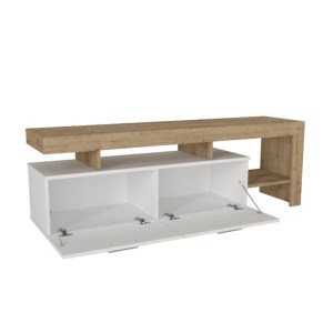meg-GP042-0242,3-5 ΕΠΙΠΛΟ ΤΗΛΕΟΡΑΣΗΣ ACNES MEGAPAP ΧΡΩΜΑ ΛΕΥΚΟ - SAPPHIRE OAK 160X40X53ΕΚ.