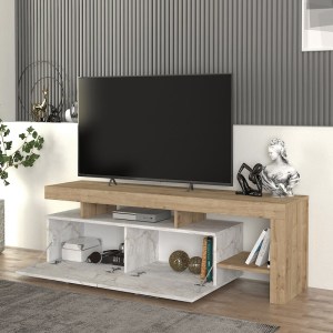 meg-GP042-0242,4-1 ΕΠΙΠΛΟ ΤΗΛΕΟΡΑΣΗΣ ACNES MEGAPAP ΧΡΩΜΑ ΛΕΥΚΟ ΕΦΕ ΜΑΡΜΑΡΟΥ - SAPPHIRE OAK 160X40X53ΕΚ.