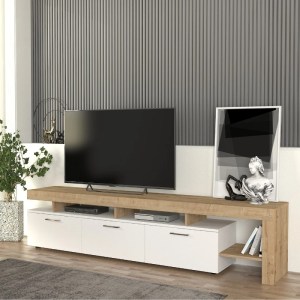meg-GP042-0243,3-0 ΕΠΙΠΛΟ ΤΗΛΕΟΡΑΣΗΣ ACNES MEGAPAP ΧΡΩΜΑ ΛΕΥΚΟ - SAPPHIRE OAK 220X40X52ΕΚ.