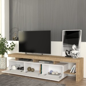 meg-GP042-0243,3-1 ΕΠΙΠΛΟ ΤΗΛΕΟΡΑΣΗΣ ACNES MEGAPAP ΧΡΩΜΑ ΛΕΥΚΟ - SAPPHIRE OAK 220X40X52ΕΚ.