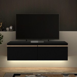 meg-GP042-0247,1-2 ΕΠΙΠΛΟ ΤΗΛΕΟΡΑΣΗΣ ΕΠΙΤΟΙΧΙΟ MOREL MEGAPAP ΜΕ LED ΧΡΩΜΑ ΜΑΥΡΟ 140X41,8X40ΕΚ.