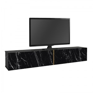 meg-GP042-0248,1-4 ΕΠΙΠΛΟ ΤΗΛΕΟΡΑΣΗΣ ΕΠΙΤΟΙΧΙΟ FIGURE MEGAPAP ΜΕ LED ΧΡΩΜΑ ΜΑΥΡΟ ΕΦΕ ΜΑΡΜΑΡΟΥ 181,8X31,7X30ΕΚ.