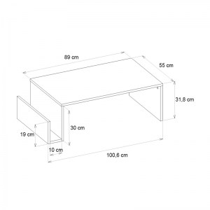 meg-GP042-0251,1-4 ΤΡΑΠΕΖΑΚΙ ΣΑΛΟΝΙΟΥ REGNAR MEGAPAP ΧΡΩΜΑ REBAB 100,6X55X31,8ΕΚ.