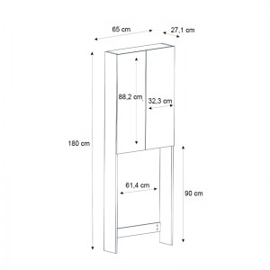 meg-GP042-0254,1-5 ΕΠΙΠΛΟ ΠΛΥΝΤΗΡΙΟΥ ROMME MEGAPAP ΧΡΩΜΑ ΛΕΥΚΟ 65X27,1X180ΕΚ.