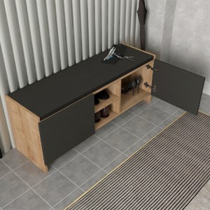 meg-GP042-0255,2-3 ΠΑΠΟΥΤΣΟΘΗΚΗ VERLY MEGAPAP ΧΡΩΜΑ SAPPHIRE OAK - ΑΝΘΡΑΚΙ 110X33,2X43ΕΚ.